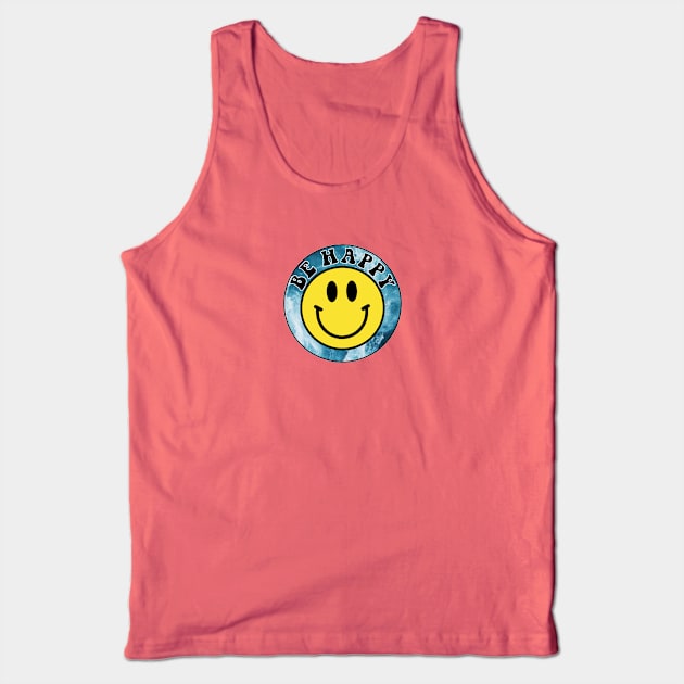 Ocean Be Happy Smiley Face Tank Top by lolsammy910